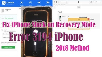How to Fix iPhone Stuck on Recovery Mode &  Error 3194 iPhone Restore Fix