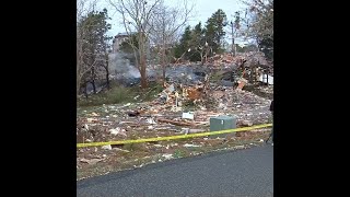 House reduced to rubble after explosion in Truro, Massachusetts