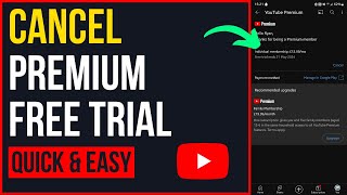 How to Cancel YouTube Premium Free Trial