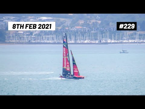 #229 Emirates Team NZ | 8th Feb 2021 | Practice Racing Vs Chase Boat Course E