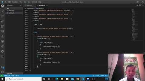 Program Operasi Matriks di C++(Aljabar Linear Elementer)