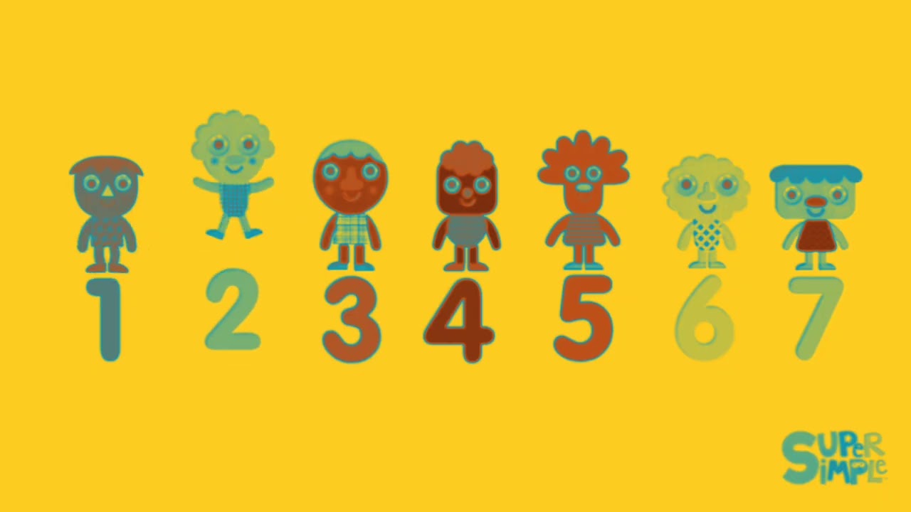 Meet the Numbers! 🌈 Counting 1-7 with Friends | Super Simple Songs | Sponsored by Preview 2 Effects 
