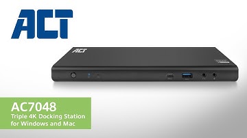 AC7048 USB-C Triple 4K docking station for Windows and Mac