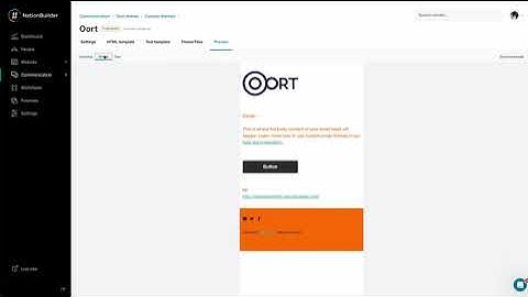 Setting up the broadcaster email theme within the Oort theme