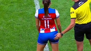 INAPPROPRIATE MOMENTS WITH FEMALE REFEREES IN FOOTBALL 🔥😱