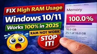FIX High Memory/RAM Usage in Windows 10/11 ✔️ Works 100% in 2025