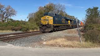Freshly painted CSX 5303 leads the first double stack intermodal test into Baltimore!