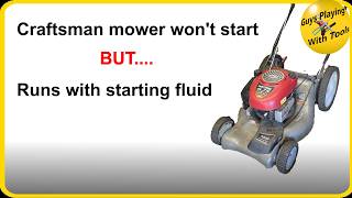 Craftsman mower won't start - priming problems