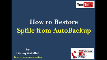 Restore Spfile From Autobackup | Restore Spfile from  Rman backup | #restorespfile