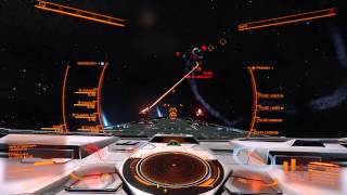 Elite: Dangerous Powerplay Beta - Anaconda (turret test) vs 3 Vultures
