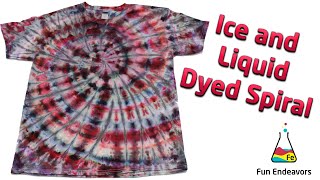 Tie Dye Pattern:  Ice and Liquid Dyed Spiral