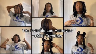 HOW TO STYLE INVISIBLE LOCS| 10+ STYLES |#invisiblelocs