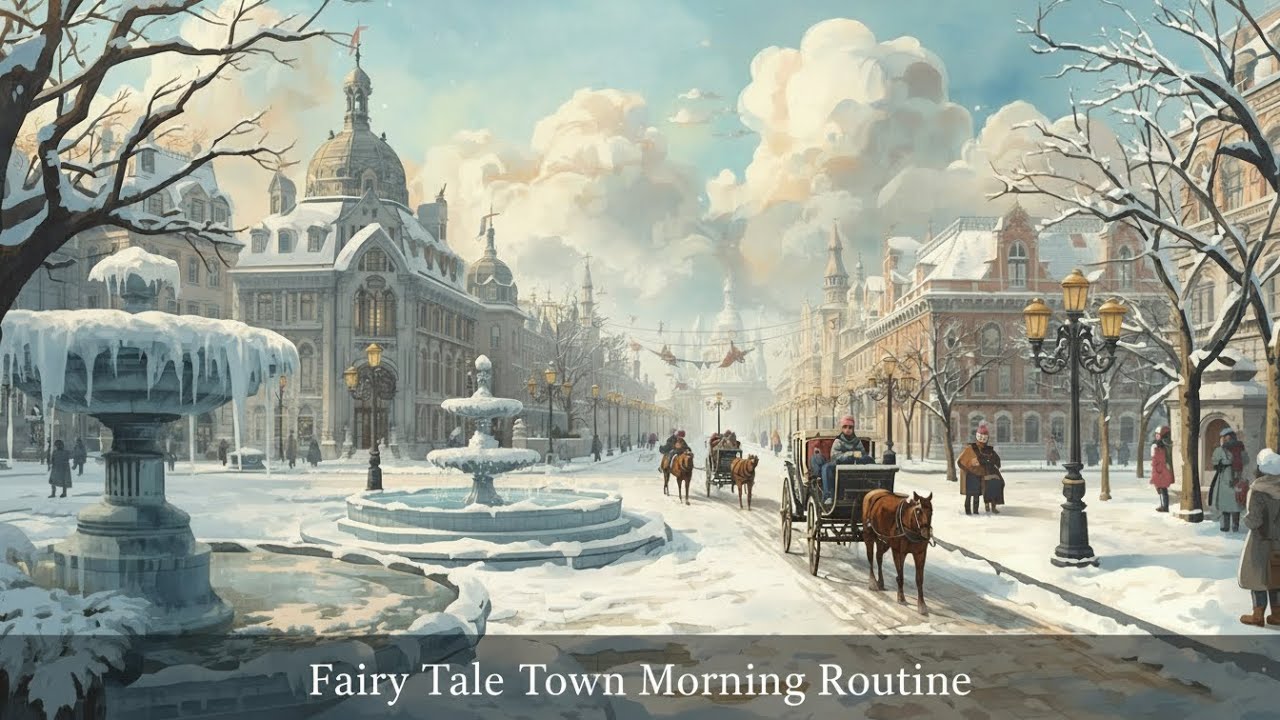 Утренняя рутина в сказочном городке: волшебная музыка для маленьких принцев и принцесс.
