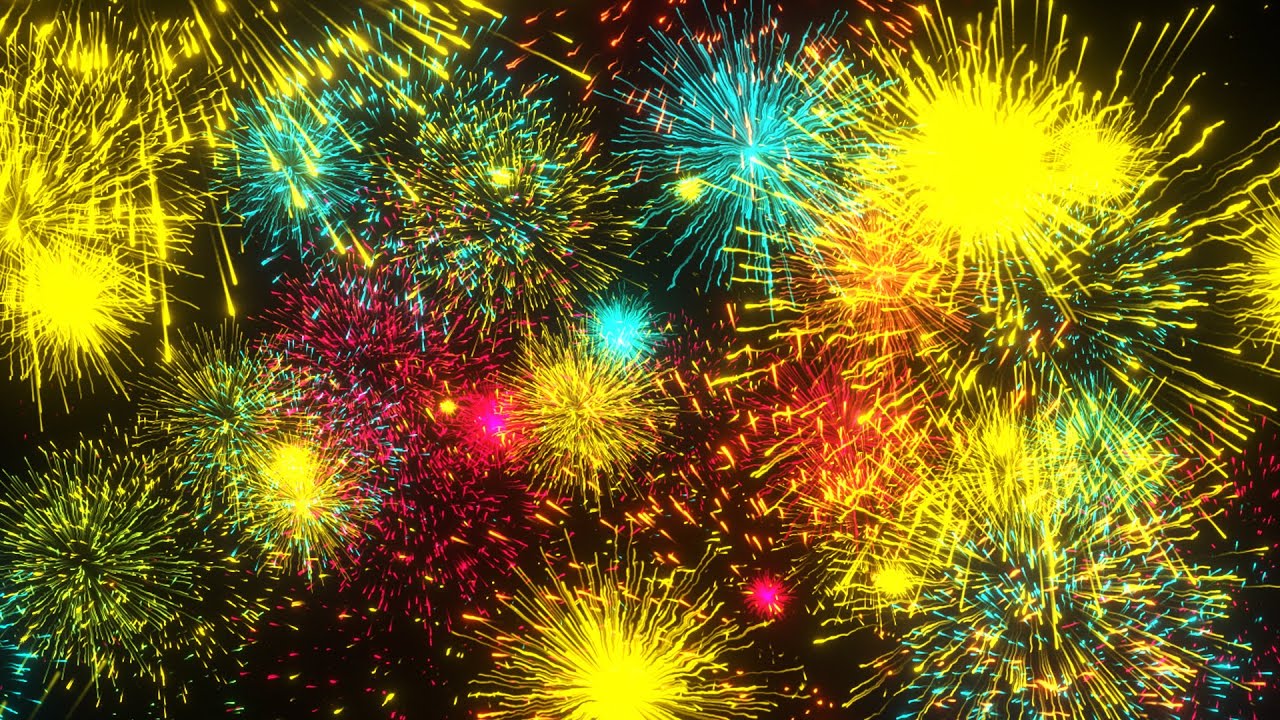 New Year Fireworks Background video | Footage | Screensaver - YouTube