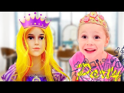 Nastya s'habille pour la fête, jouets de maquillage pour les enfants