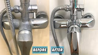 How to Clean Water Stains from Stainless steel Taps || Shower Tap || Bathroom DIY | Home Hacks