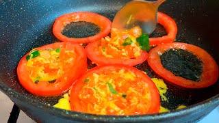 Rezept für Tomaten und Eier - das einfachste Frühstück, das Sie machen können!