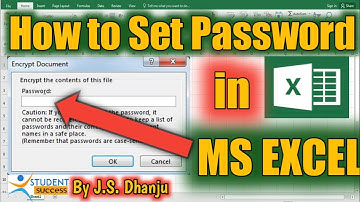How to set password in ms excel sheet in hindi | Set password in excel file 2016 | 2019 | JS Dhanju