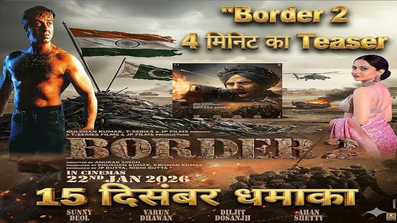  Border 2 Teaser🔥 4 Min Blast! India Shocked😱 | Sunny Comeback💥 
