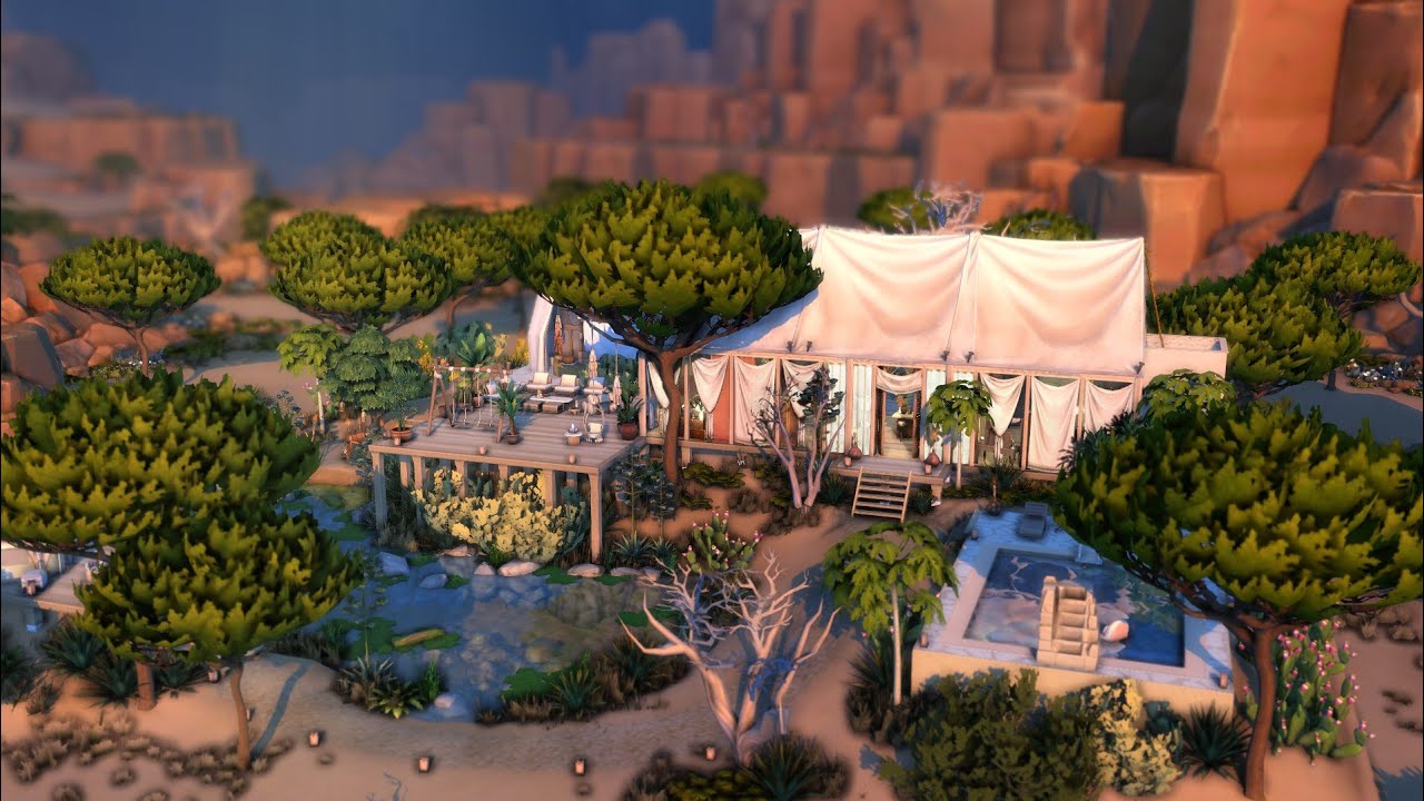 Палатки Саванны (аренда) | The Sims 4 CC Speed ​​Build | Файлы лотка и ссылки