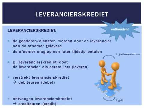 Leverancierskrediet & afnemerskrediet (M&O havo/vwo)