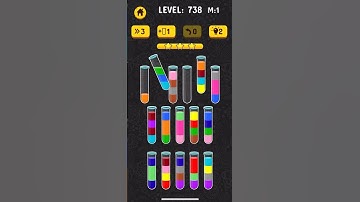 Color Water Sort 3d level 738