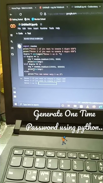 Generate OTP by using Python Code..🌠🏌️ - YouTube