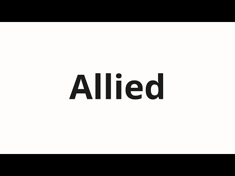 How to pronounce Allied