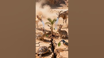 The camel saves the date palm tree from drying up with water 😭 #ai​ #tree​ #plants​ #water