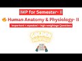 🔥 Human Anatomy &amp; Physiology II | B.Pharm Semester Exam | ⭕Most Important (Hindi + English Mix)