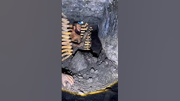 Underground Survival: One Man’s Battle in the Coal Mines😢 #satisfying #trending #coalmining #shorts