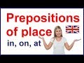 Prepositions of place  in on at  english grammar