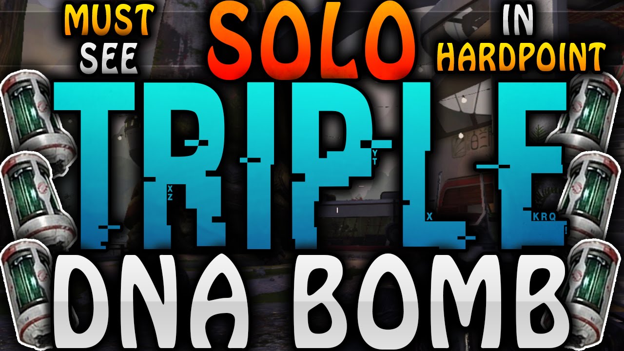 Advanced Warfare: SOLO "TRIPLE DNA BOMB" IN "HARDPOINT"! - 3 DNA BOMBS IN 1 GAME! (Triple DNA Bomb)