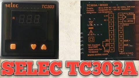 selec temperature controller wiring | selec tc303A terminal connection |temperature controller meter