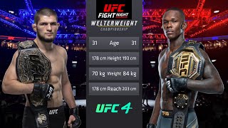 Khabib Nurmagomedov vs Israel Adesanya Full Fight - UFC Fight Of The Night