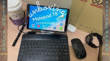 huawei matepad t + tablet accessories w/ bluetooth keyboard and wireless mouse