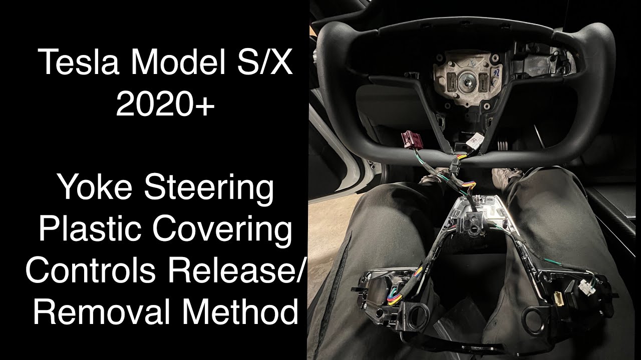 Tesla Model S / X Yoke Steering Wheel Plastic Trim Controls Removal On ...
