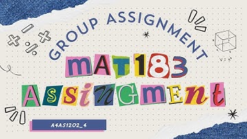 MAT183 VIDEO ASSIGNMENT || APPLIED MAXIMUM AND MINIMUM PROBLEMS