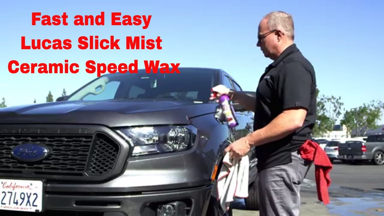 We use Lucas Slick Mist Speed Wax exclusively with an auto detail