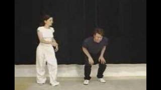 Selfdefence teacher kicking male