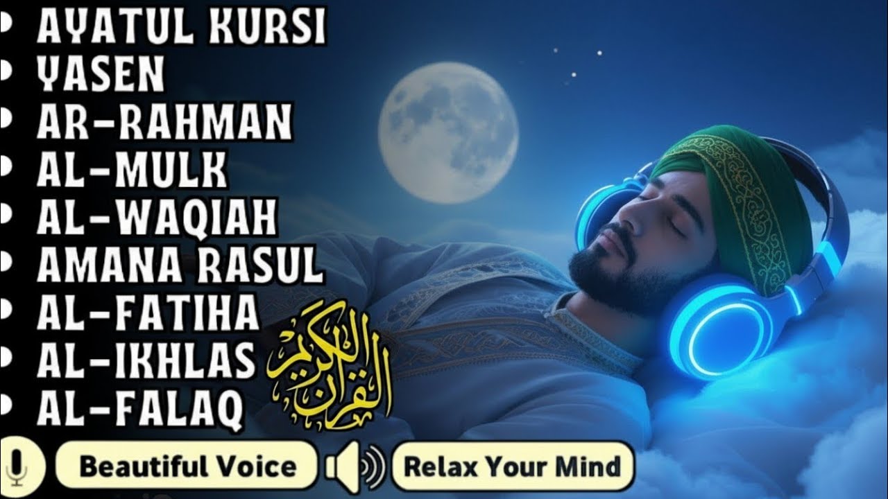 Quran Recitation in A Peaceful Voice I Alfatiha, Ayatul Kursi, Yasin ,Arrahman ,AlWaqiah