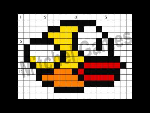 Flappy Bird Pixel Art – pixelarttemplates