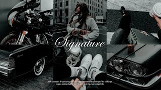 Signature - Lightroom Mobile Presets | Black Preset | Black Filter | Dark Preset | Noir Preset