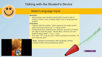 AAC Partner Strategies:  Aided Language Input