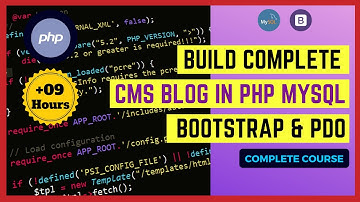 Build Complete CMS Blog in PHP MySQL Bootstrap & PDO