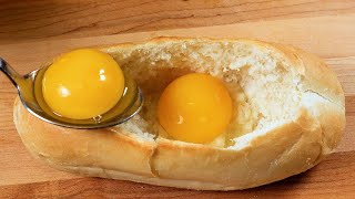 Put 4 eggs inside the bread and you'll be amazed by the results! Delicious recipe