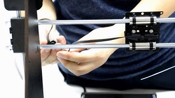 23 Add the X axis belt-Geeetech Prusa I3 Pro W DIY  3D printer
