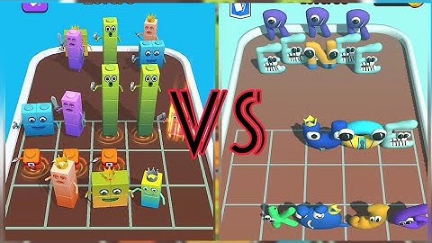 Merge Alphabet Lore Run vs Merge Number Cube - Merge Battle #10