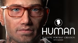 First Look at HUMAN: Realistic Portrait Creation Course with Blender