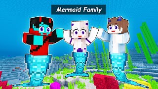 Adopted By A MERMAID FAMILY In Minecraft! 🧜‍♀️